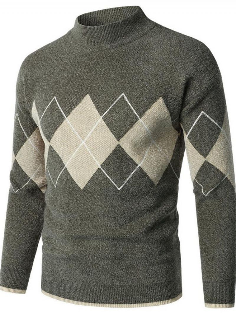 Standard Standkrave Geometrisk Slim Fall Sweater