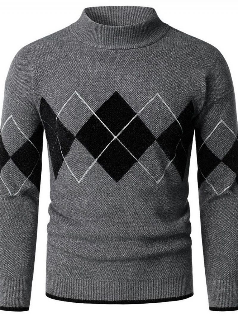 Standard Standkrave Geometrisk Slim Fall Sweater