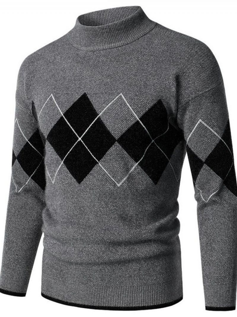 Standard Standkrave Geometrisk Slim Fall Sweater