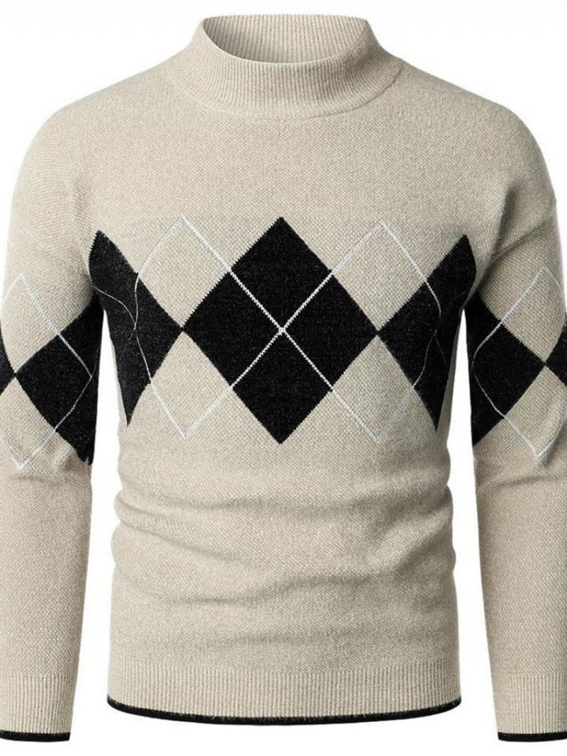 Standard Standkrave Geometrisk Slim Fall Sweater