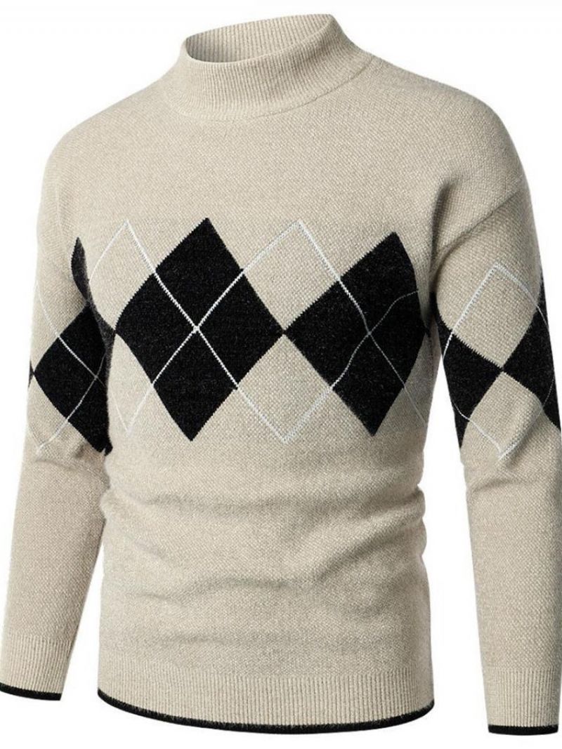 Standard Standkrave Geometrisk Slim Fall Sweater