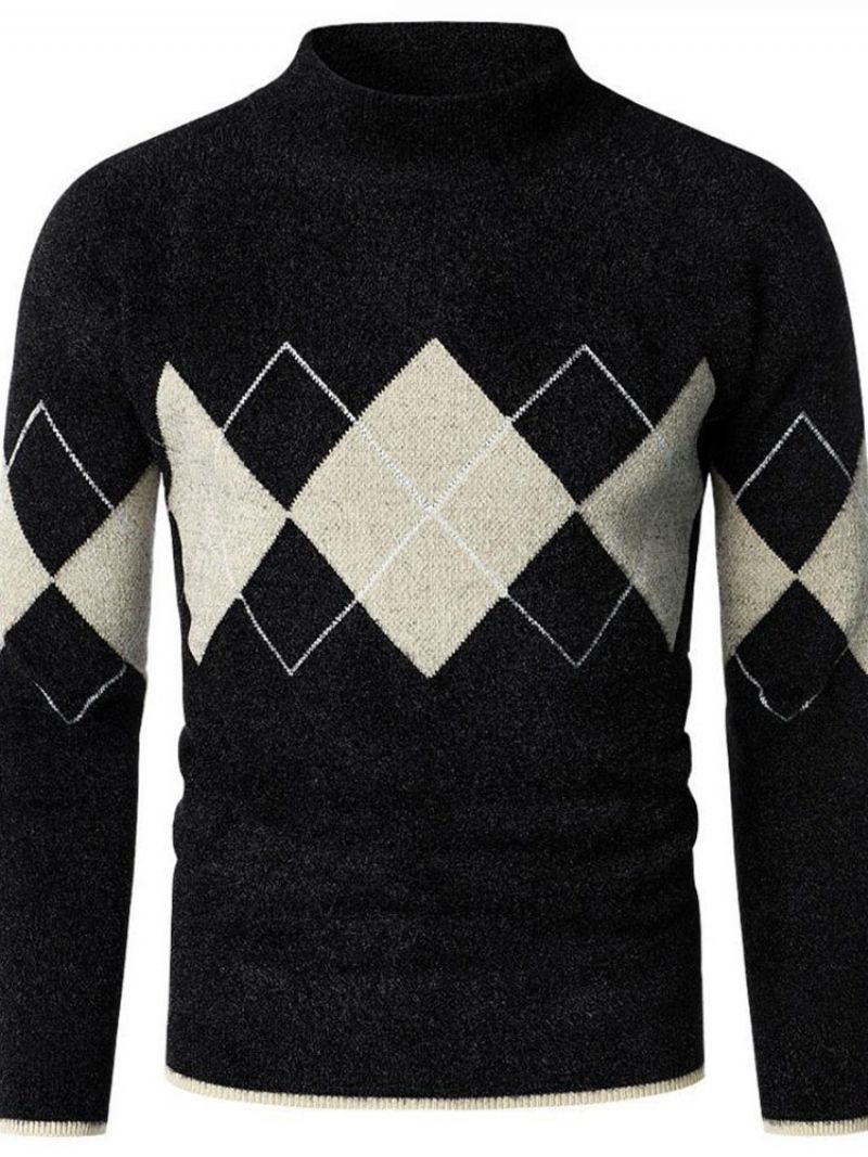 Standard Standkrave Geometrisk Slim Fall Sweater