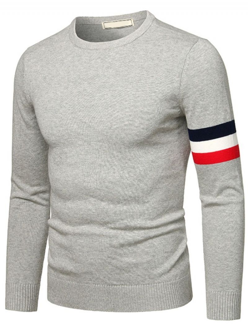 Standard Stripe Rundhals Slim Casual Sweater