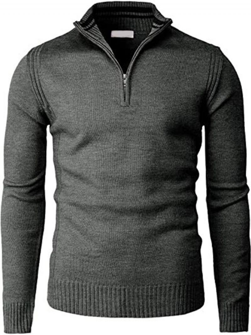 Standkrave Standard Stripe Vinter Slim Sweater