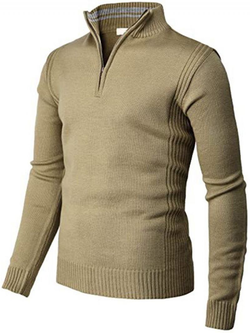 Standkrave Standard Stripe Vinter Slim Sweater