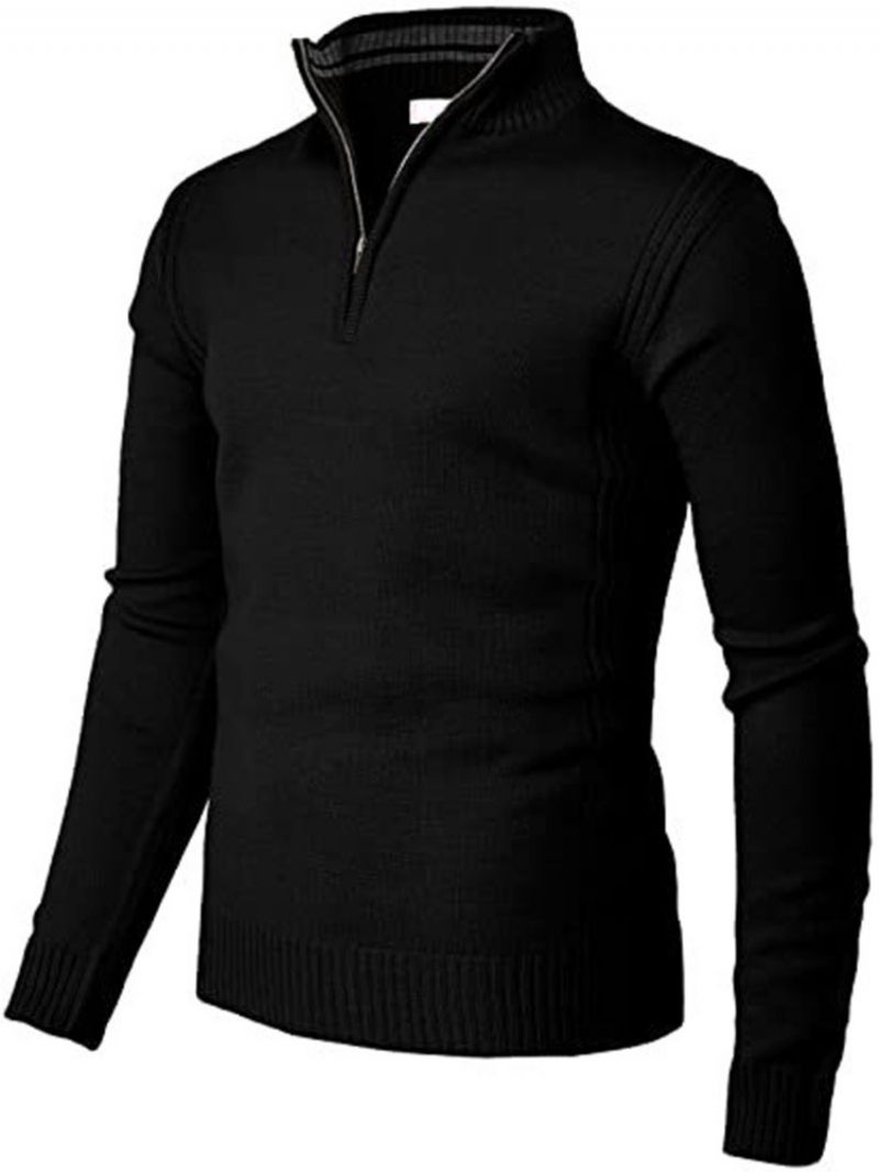 Standkrave Standard Stripe Vinter Slim Sweater