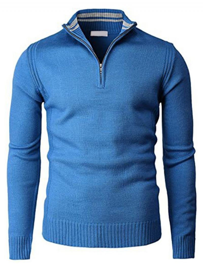 Standkrave Standard Stripe Vinter Slim Sweater