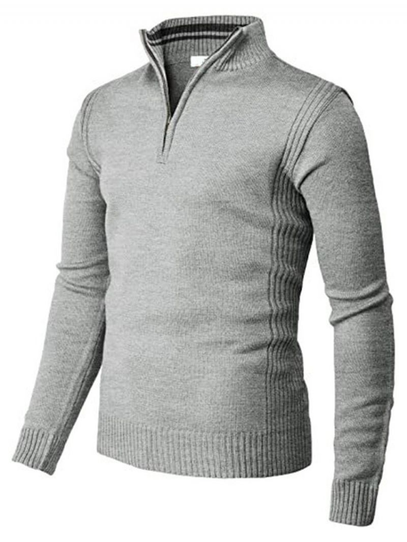 Standkrave Standard Stripe Vinter Slim Sweater