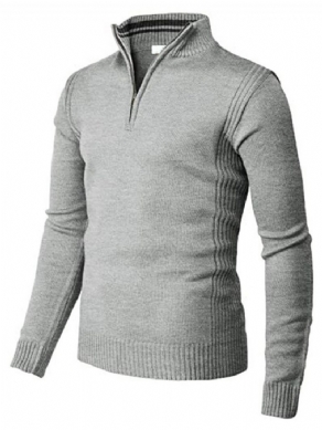 Standkrave Standard Stripe Vinter Slim Sweater