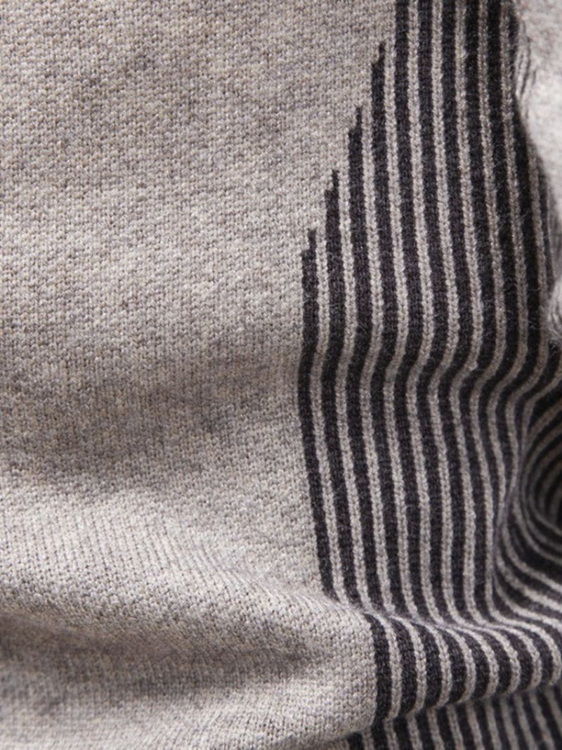 Stripe Standard Rund Hals Afslappet Slim Sweater