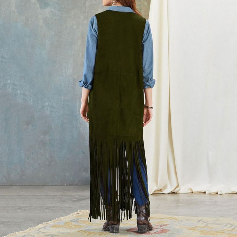 Almindelig Kvast V-Hals Fall Long Vest