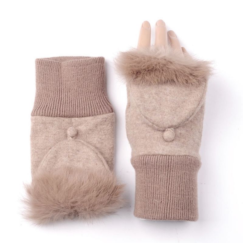 Vinter Hold Warm Flip Lady Handsker