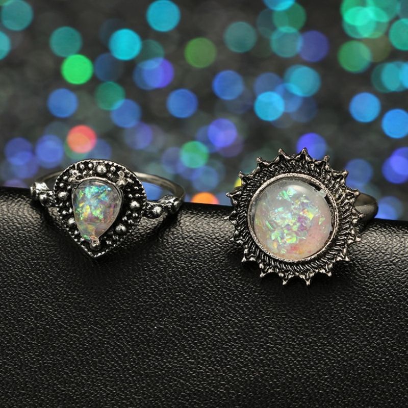 Retro Rund Opal Lady Ring