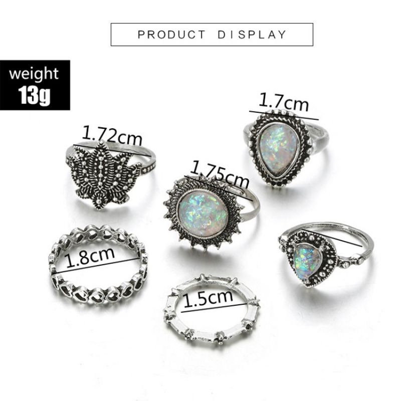 Retro Rund Opal Lady Ring