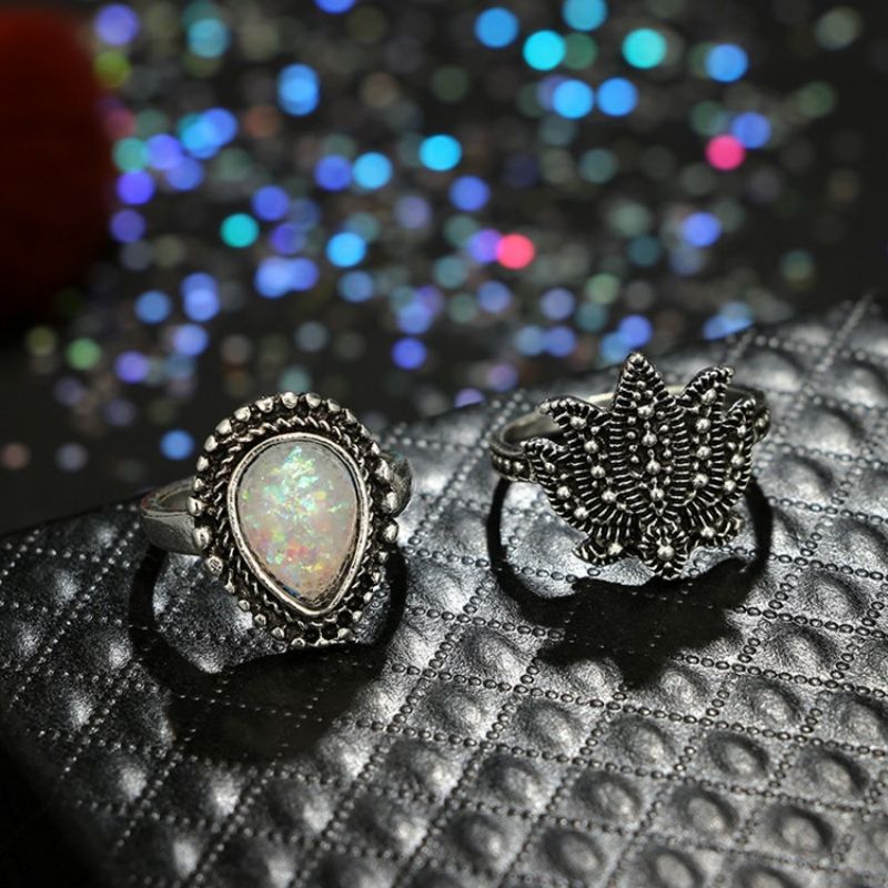 Retro Rund Opal Lady Ring