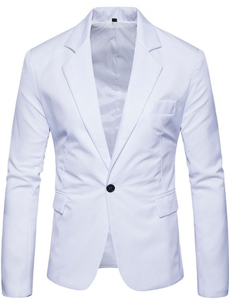 Lapel Slim One Button Lesure Blazer Til Mænd