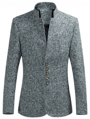 Mandarinkrave Slim Button Leisure Blazer