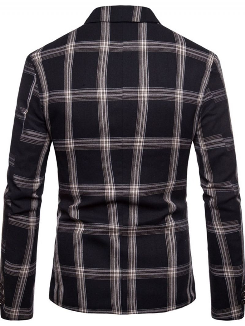 Plaid Kærv Revers Slim Leisure Blazer