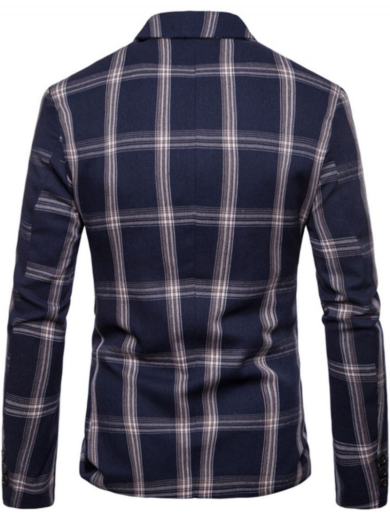 Plaid Kærv Revers Slim Leisure Blazer