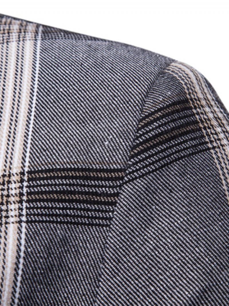 Plaid Kærv Revers Slim Leisure Blazer