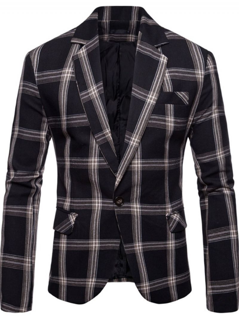 Plaid Kærv Revers Slim Leisure Blazer