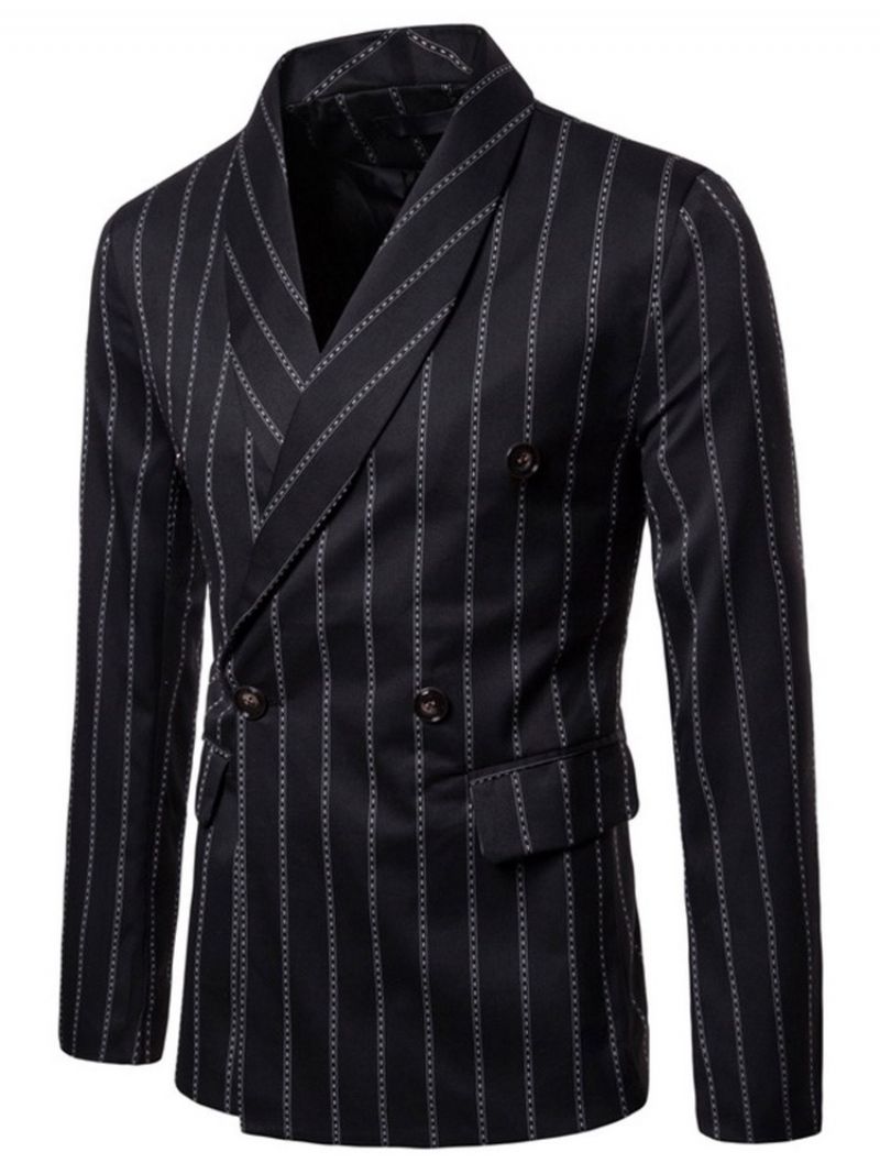 Print Casual Stripe Leisure Blazer