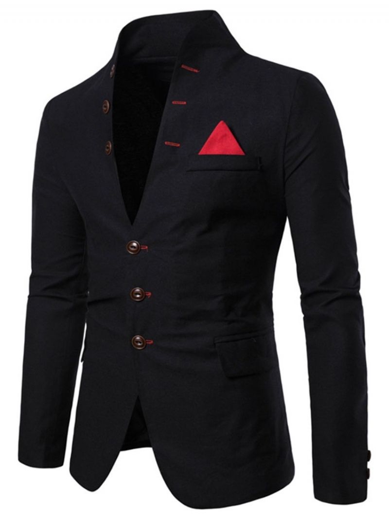 Standkrave Slim Button Leisure Blazer