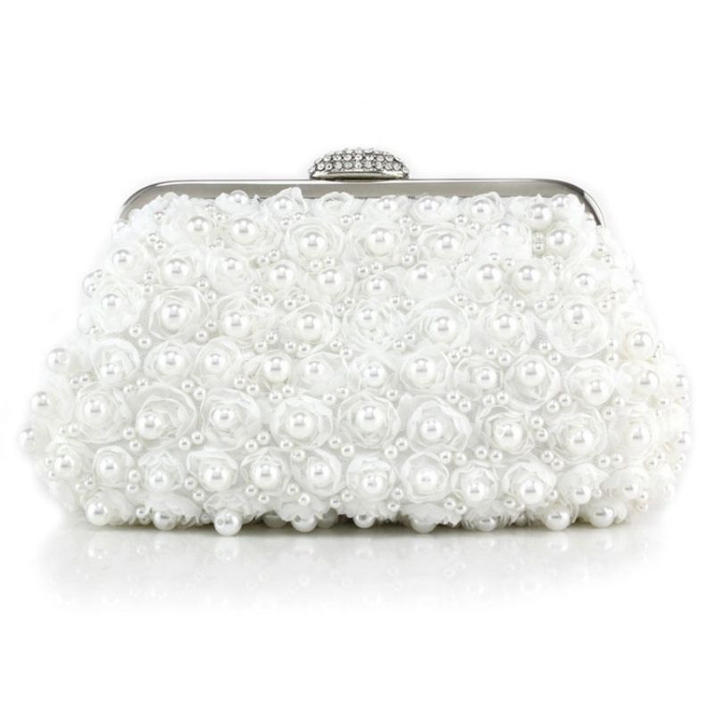 Blomsterperle Dekoration Aften Clutch