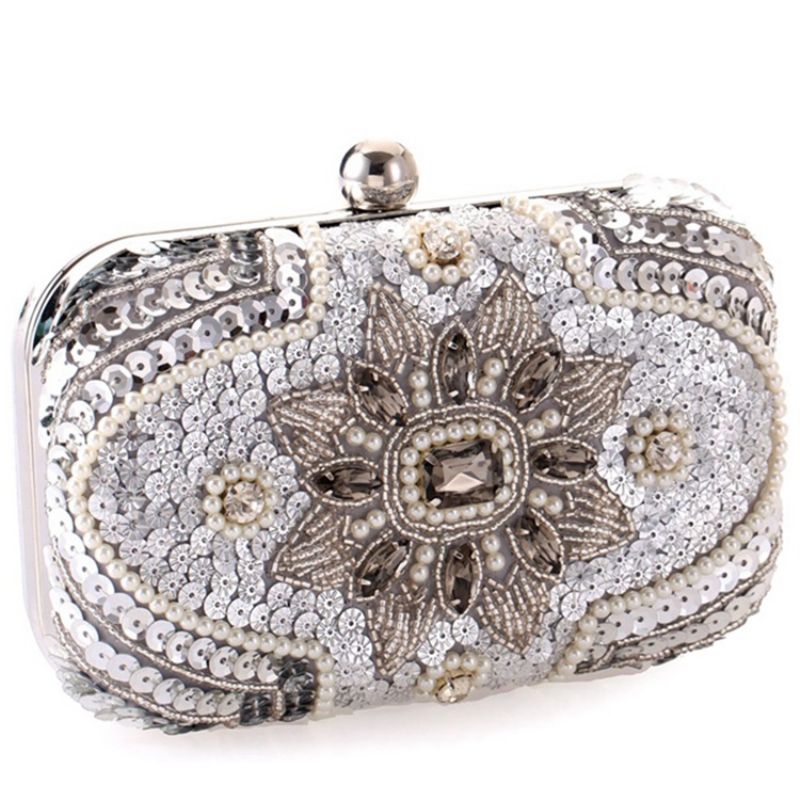 Celebrity Beaded Broderi Aften Clutch