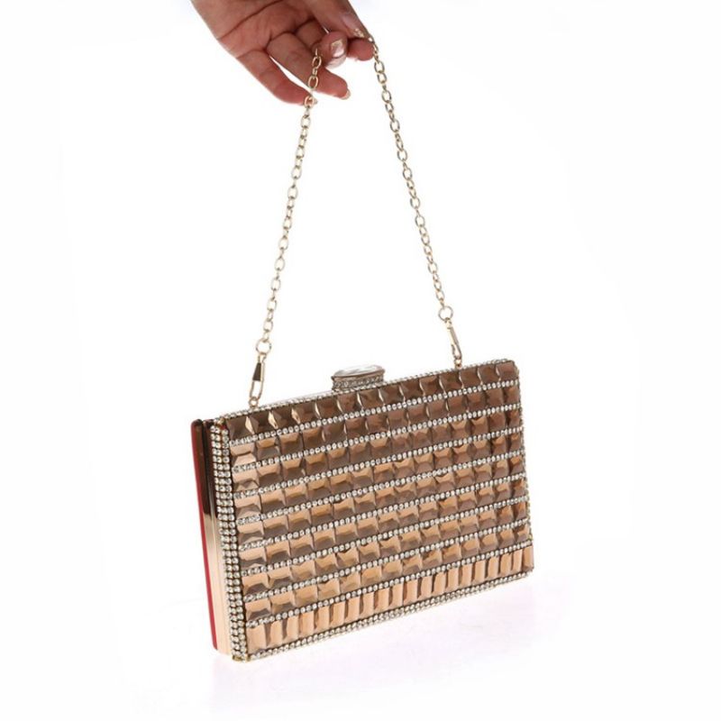 Geometrisk Rhinestone Dekoration Aften Clutch