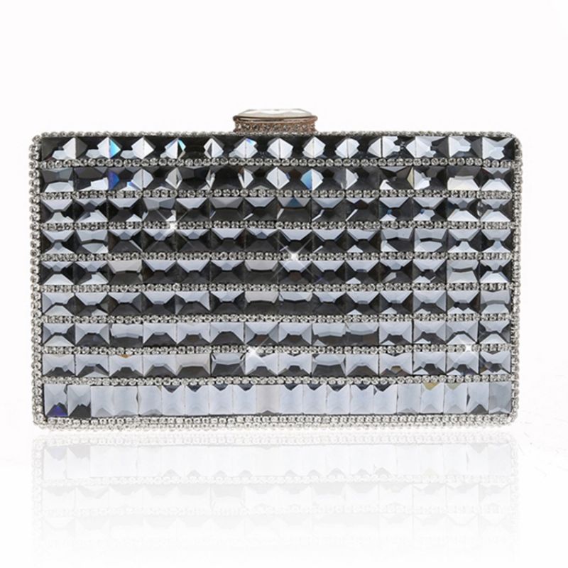 Geometrisk Rhinestone Dekoration Aften Clutch