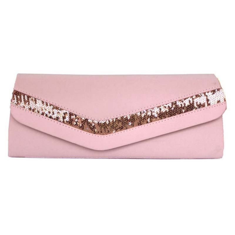 Koreansk Stil Ensfarvet Satin Clutch