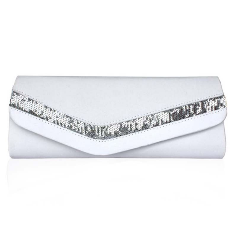 Koreansk Stil Ensfarvet Satin Clutch