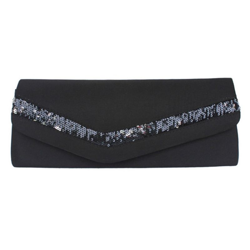 Koreansk Stil Ensfarvet Satin Clutch