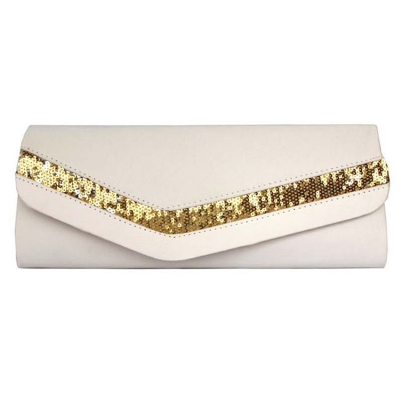 Koreansk Stil Ensfarvet Satin Clutch