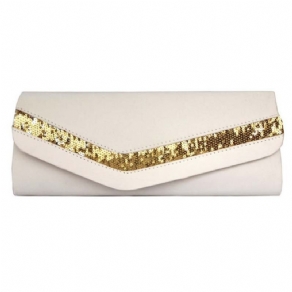 Koreansk Stil Ensfarvet Satin Clutch