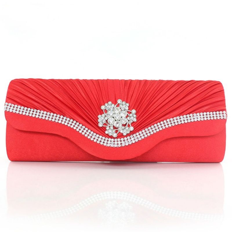 Ladylike Rhinestone Lily Rynke Dekoreret Aften Clutch