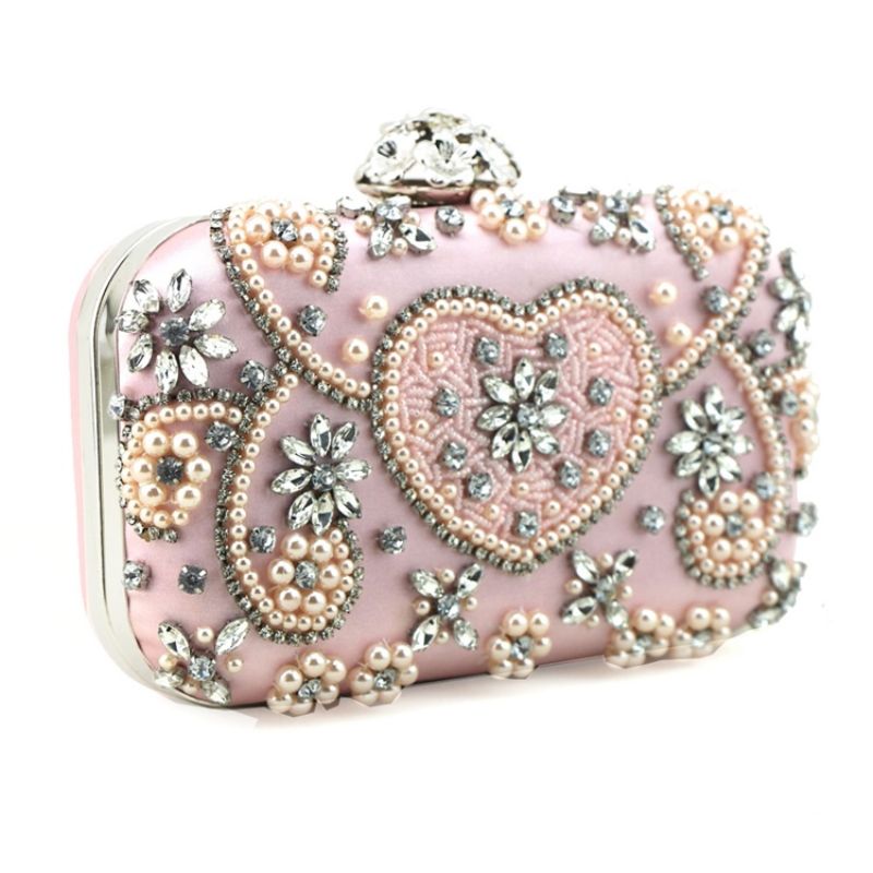 Luksuriøs Håndskrædder Rhinestone Decoration Clutch