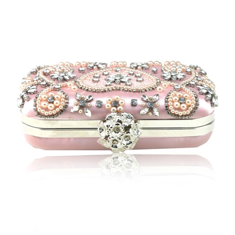 Luksuriøs Håndskrædder Rhinestone Decoration Clutch