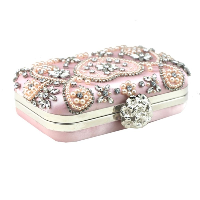 Luksuriøs Håndskrædder Rhinestone Decoration Clutch