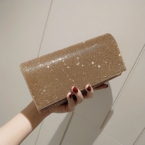 Rektangulære Rhinestone Clutches & Aftentasker