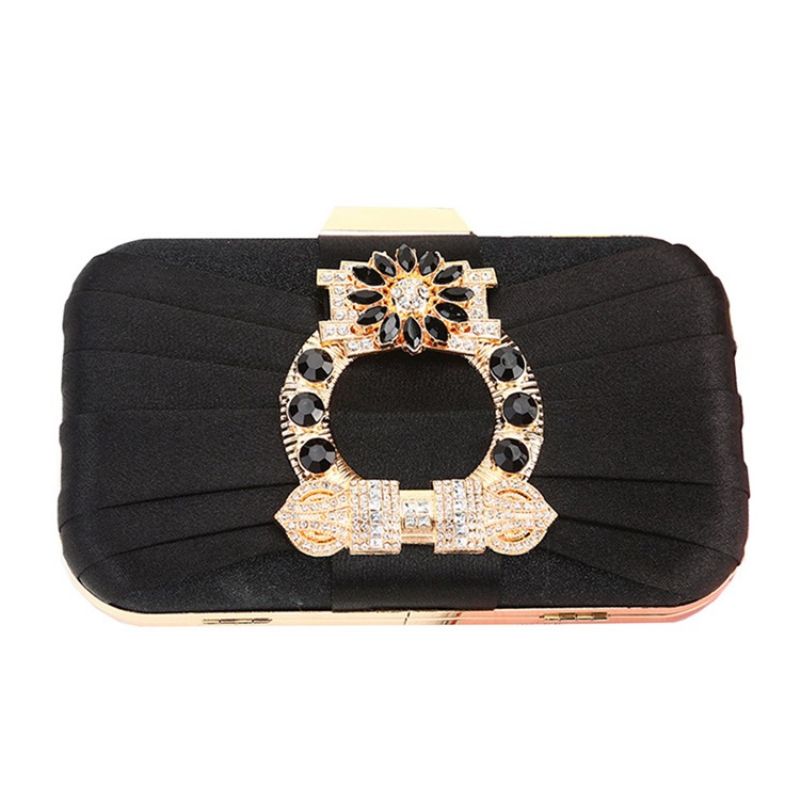 Rhinestone Alsidige Satin Clutches & Aftentasker