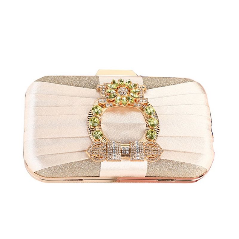 Rhinestone Alsidige Satin Clutches & Aftentasker