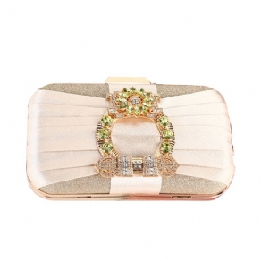 Rhinestone Alsidige Satin Clutches & Aftentasker