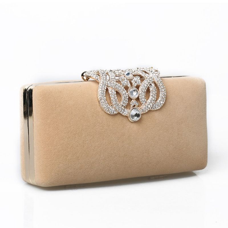 Rhinestone Dekoreret Clutch Aftentaske