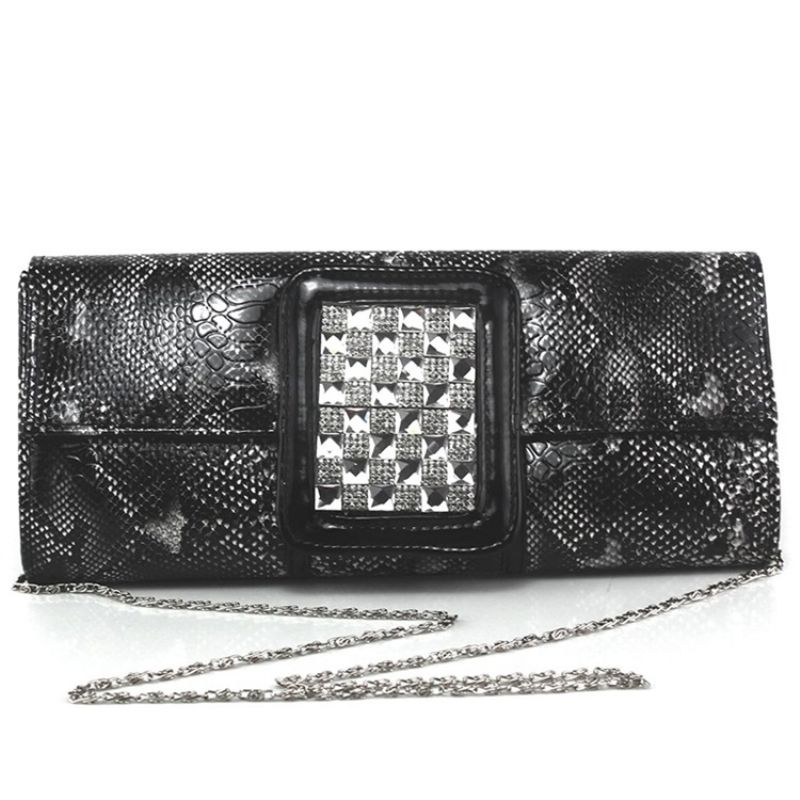 Rhinestone Dekoreret Print Aften Clutch