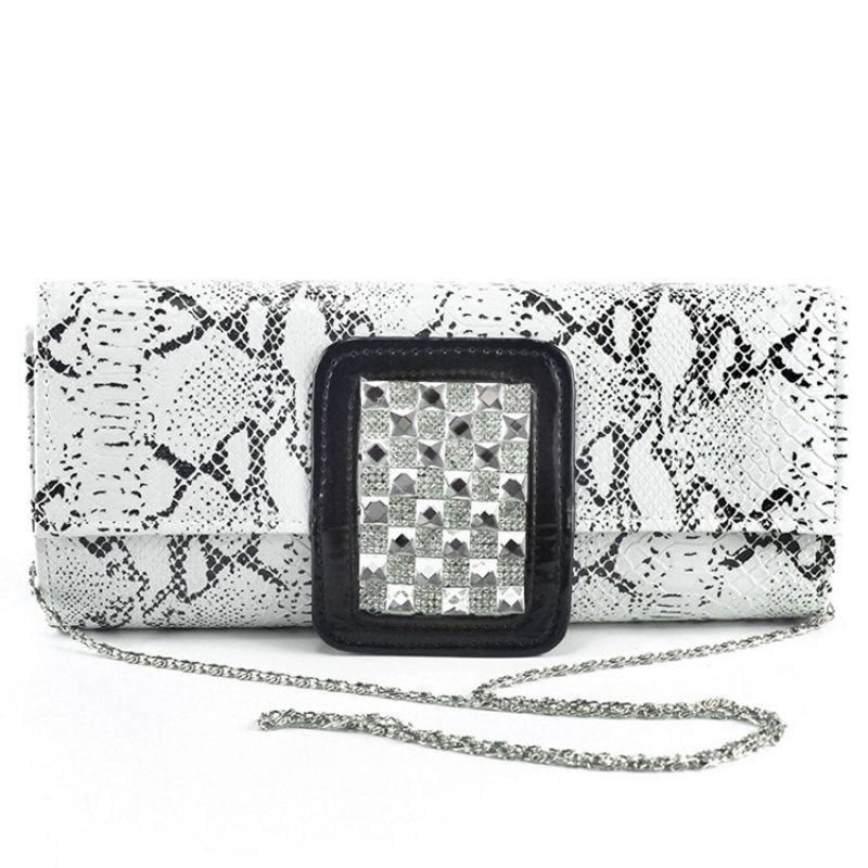 Rhinestone Dekoreret Print Aften Clutch