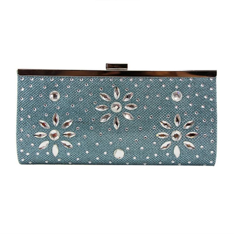 Rhinestone Pu Dame Clutch