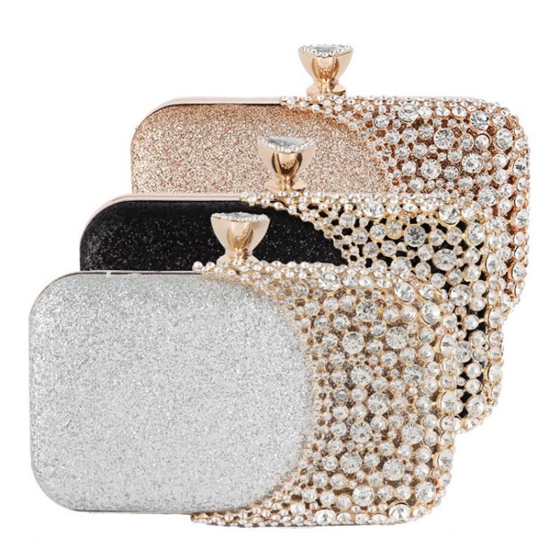 Sequin Rektangel Banket Clutches & Aftentasker