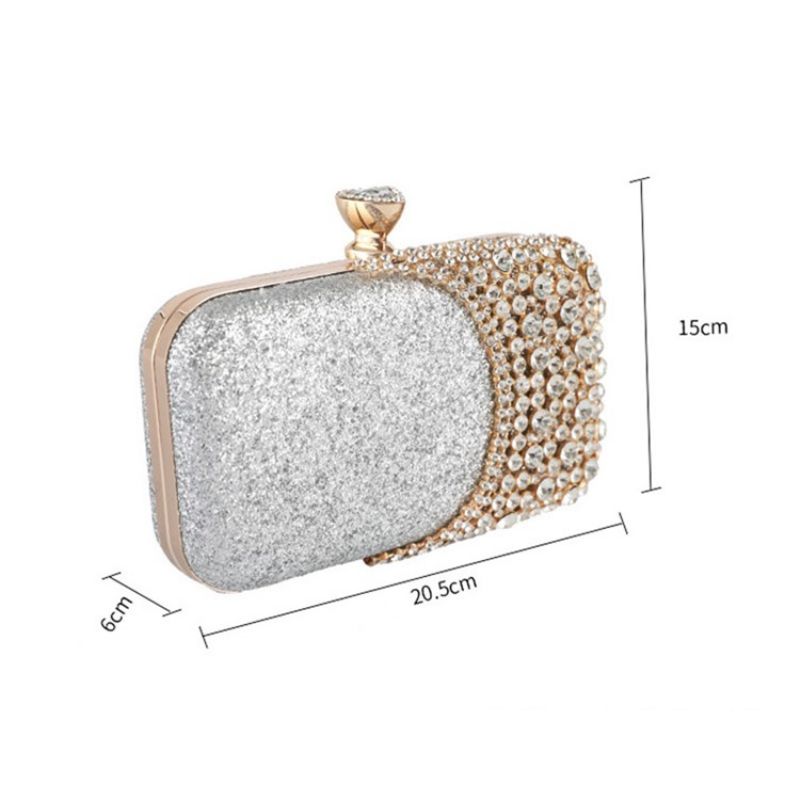 Sequin Rektangel Banket Clutches & Aftentasker